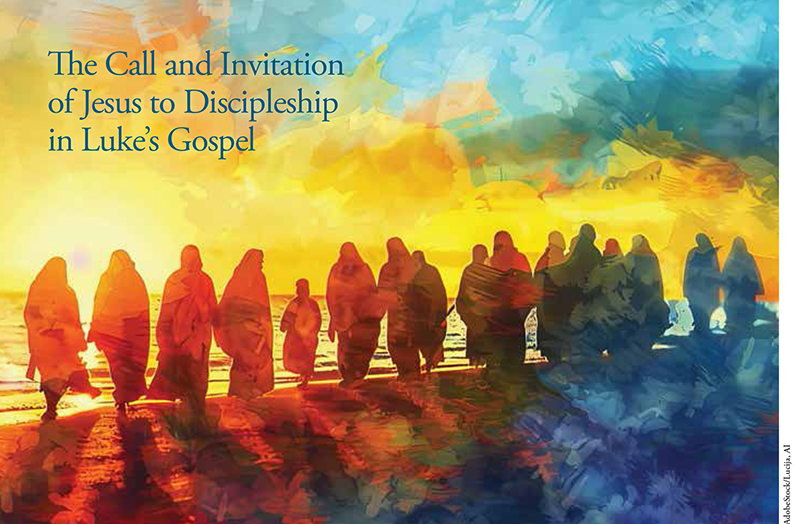 Diverse group of disciples in a colorful landscape